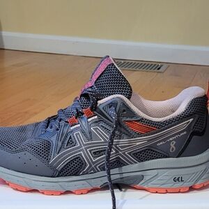 ASICS Women's Gel-Venture 8 Running Shoes - Gray and Pink